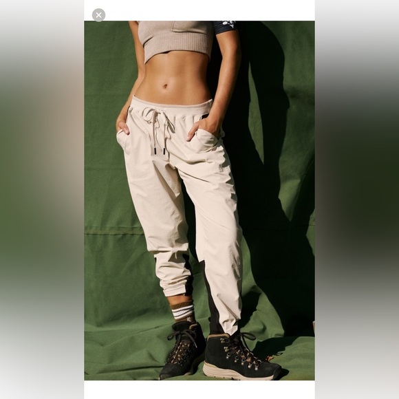 FP Movement by Free People Pants - FP Movement by Free People, Cascade Jogger in Muted Beige